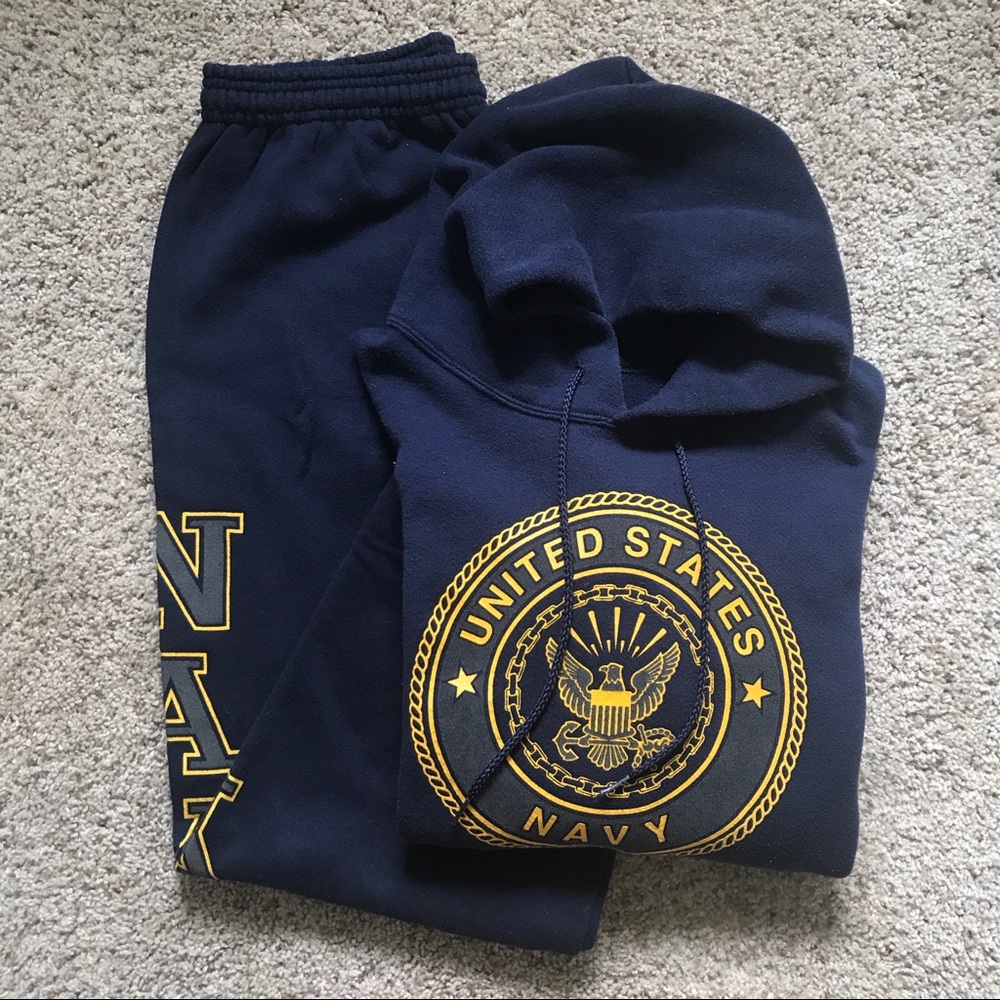 US Navy Hoodie and Sweatpants Set